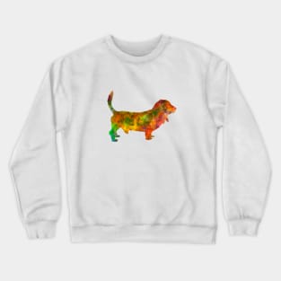 Basset Hound  in watercolor Crewneck Sweatshirt